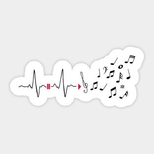 Musical pulse Sticker